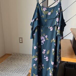 Floral dark green  Dress